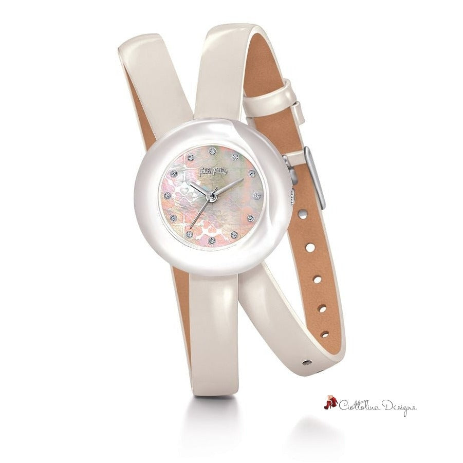 White Leather Watch