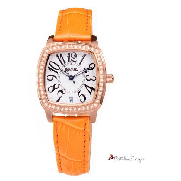 Orange Leather Watch