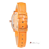 Orange Leather Watch