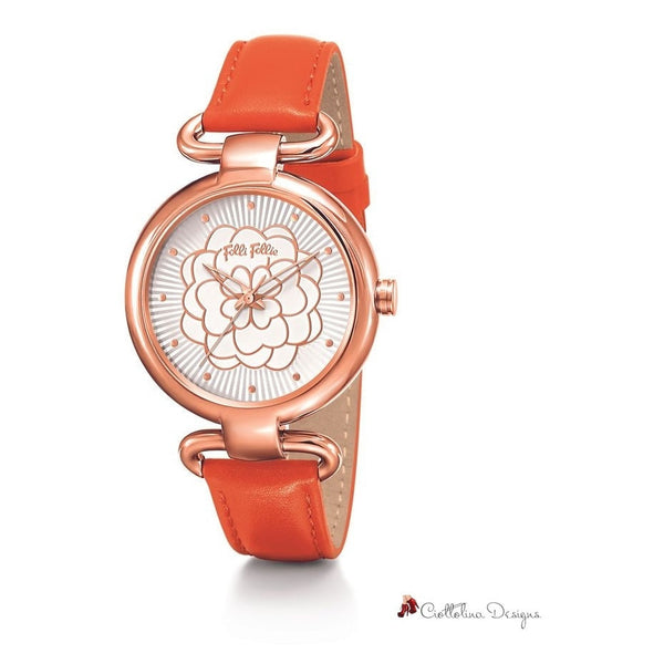 Orange Leather Watch