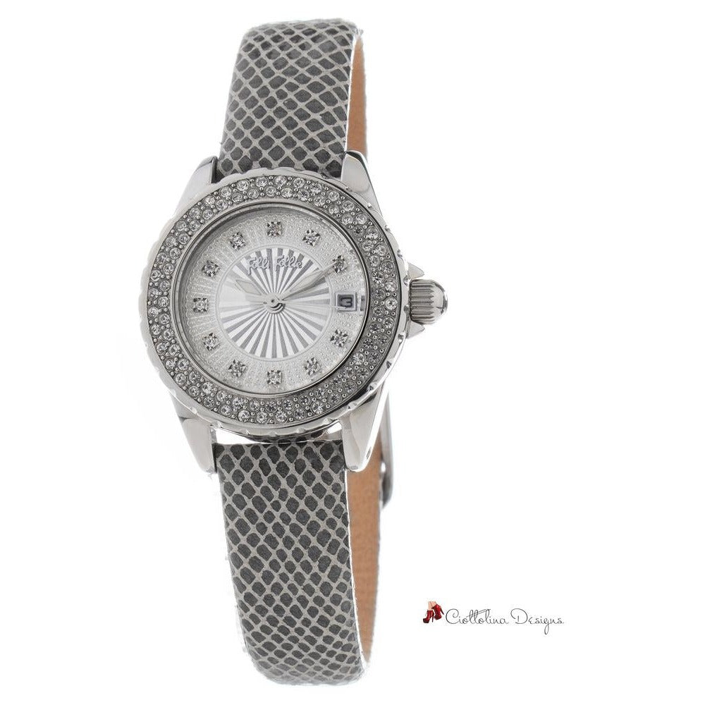 Gray Leather Watch