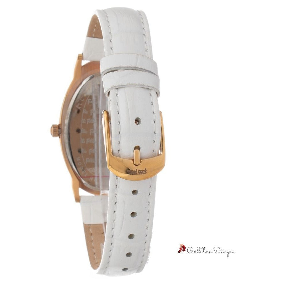 White Leather Watch