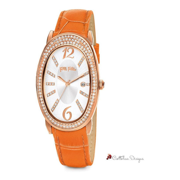 Orange Leather Watch