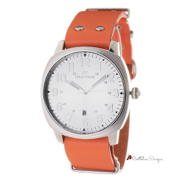 Orange Leather Watch