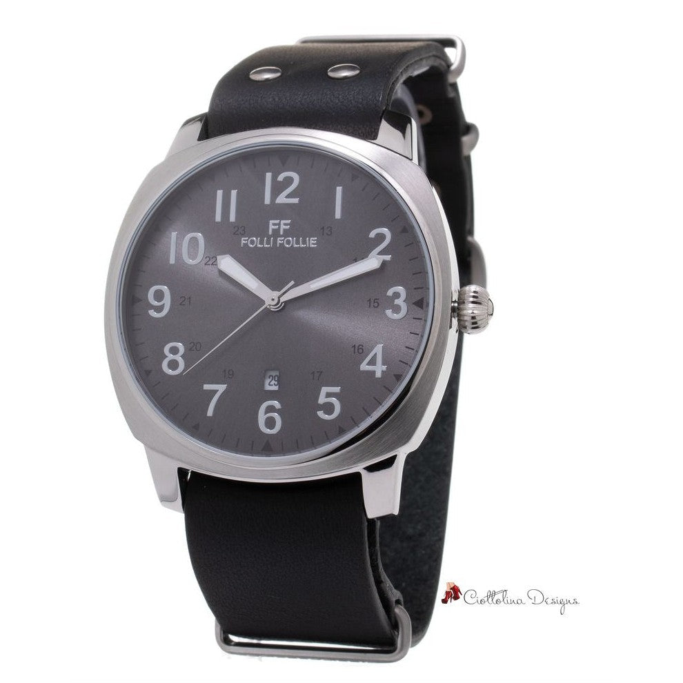 Black Leather Watch