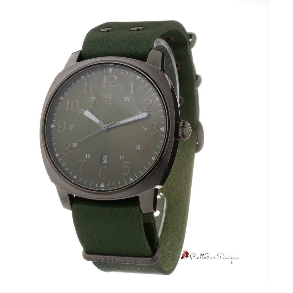 Green Leather Watch