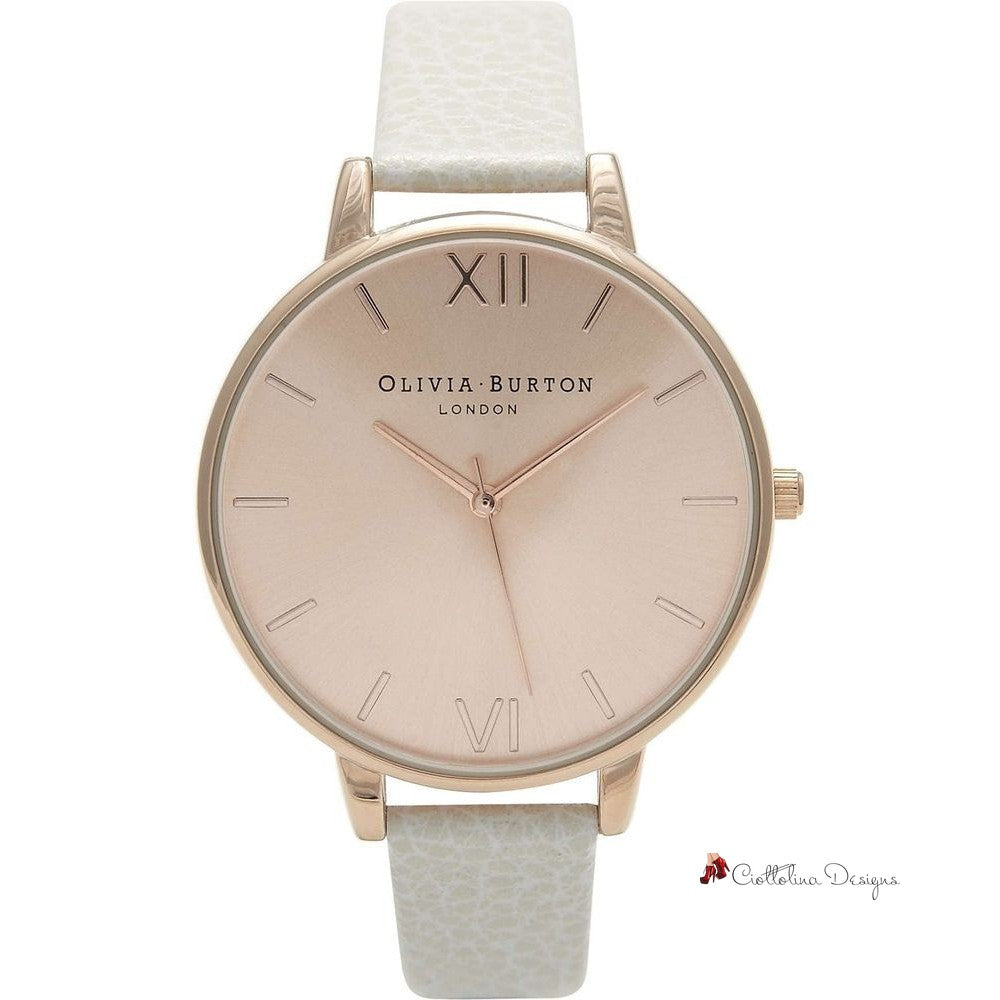 Beige Synthetic Leather Watch