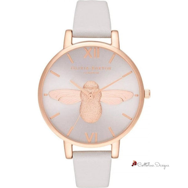 Beige Synthetic Leather Watch