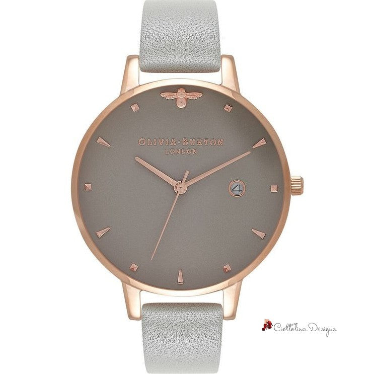 Gray Synthetic Leather Watch