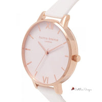 White Synthetic Leather Watch