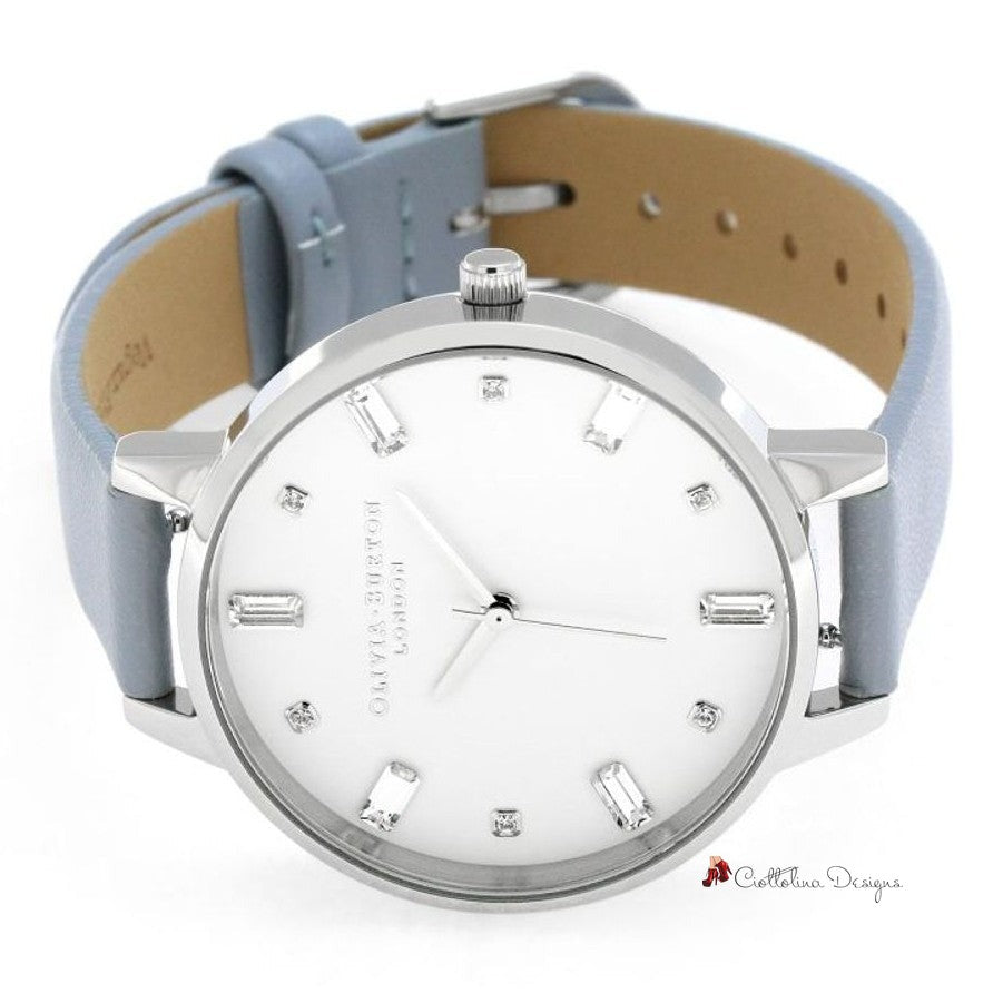 Blue Synthetic Leather Watch