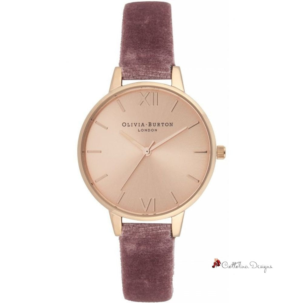 Purple Synthetic Leather Watch