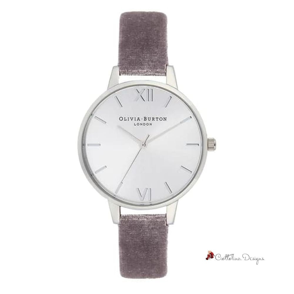 Purple Synthetic Leather Watch