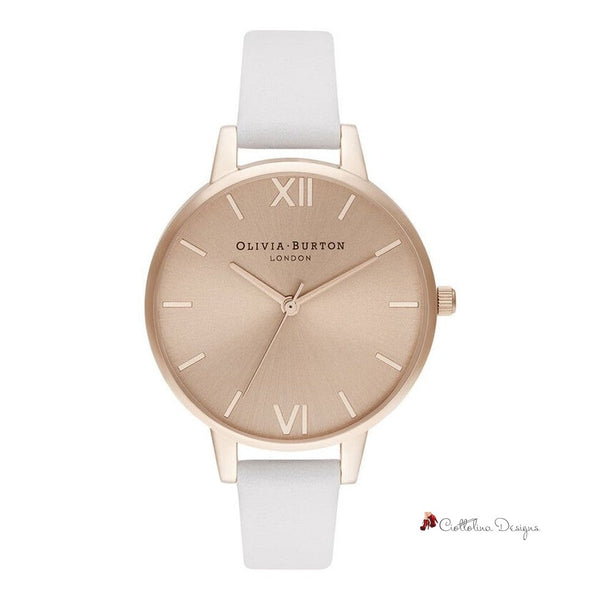 White Synthetic Leather Watch