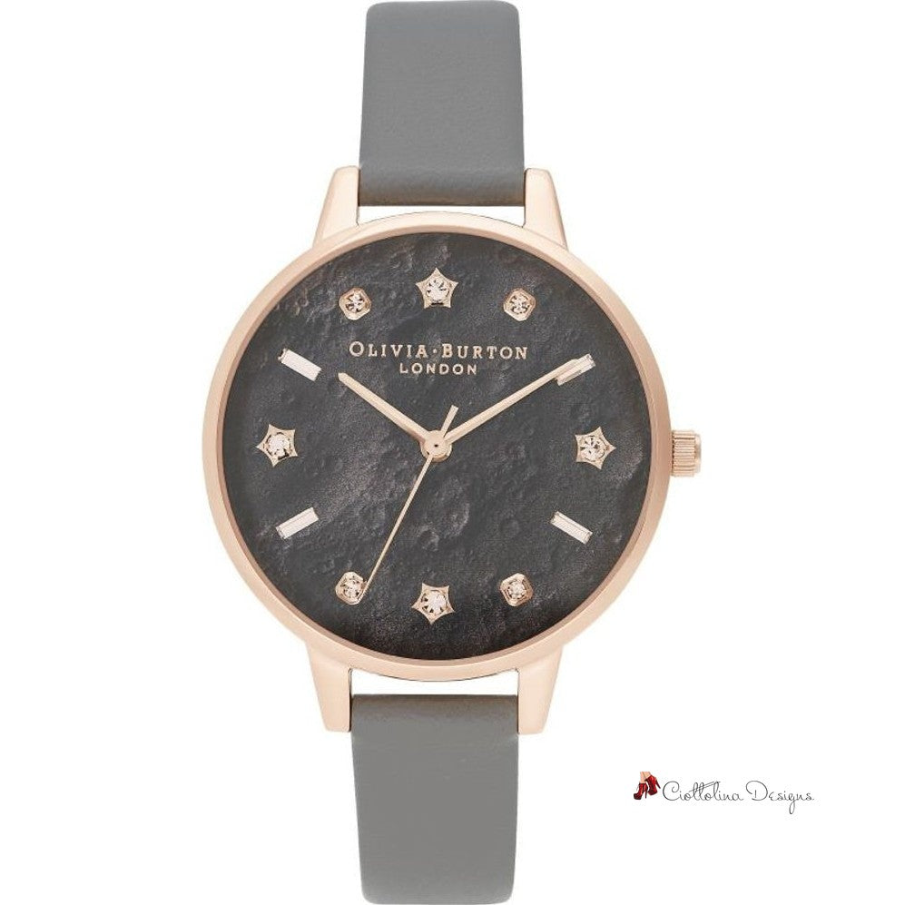 Gray Leather Watch