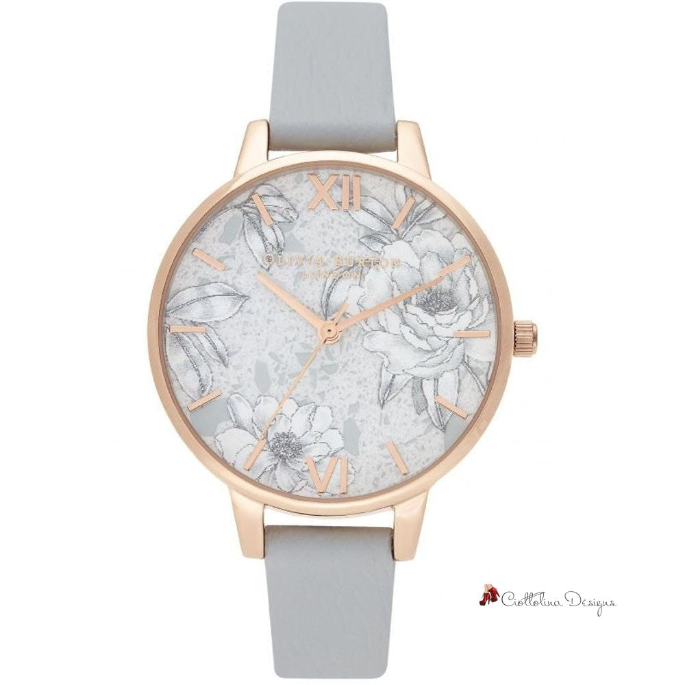 Gray Synthetic Leather Watch