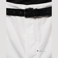 White Cotton Men Dress Tapered Pants