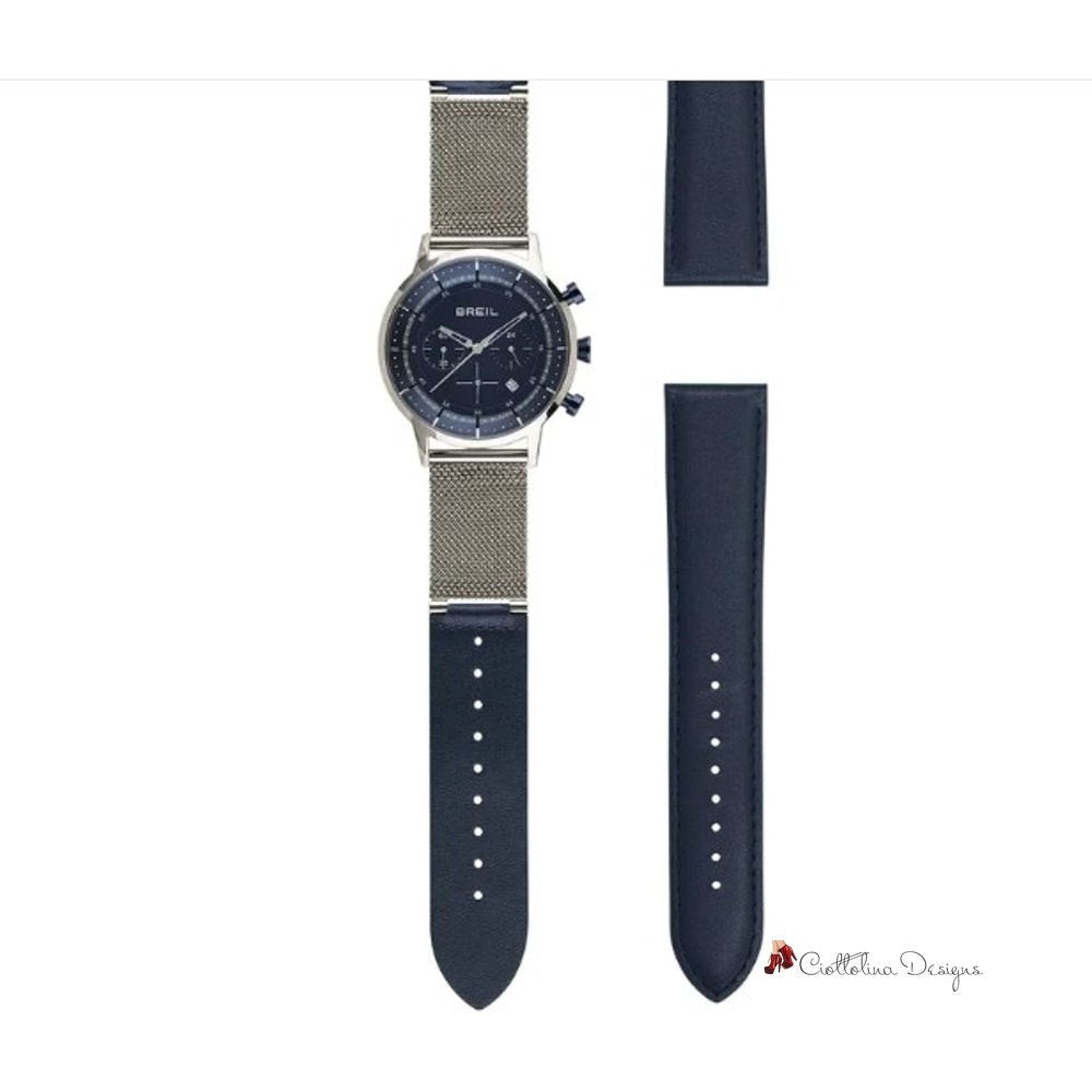 Blue Stainless Steel Watch