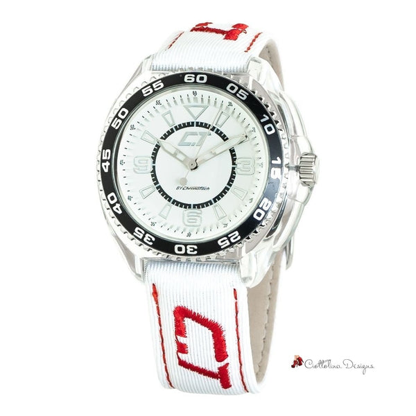 White Leather Watch