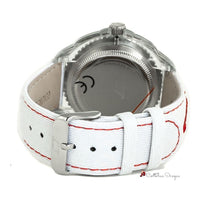 White Leather Watch