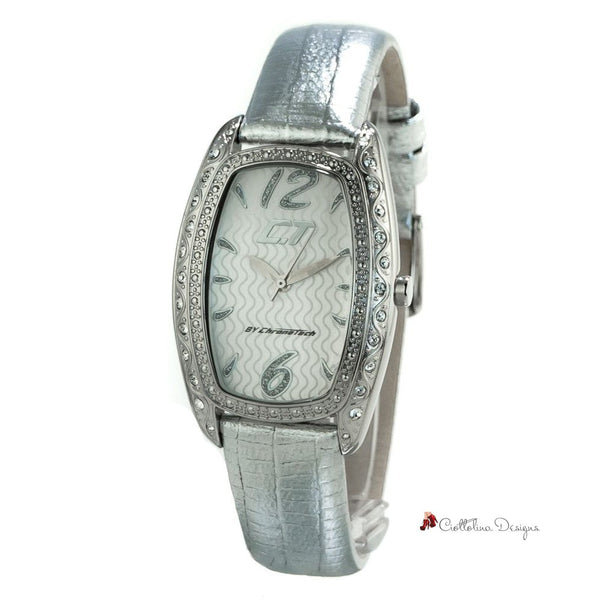 Silver Leather Watch