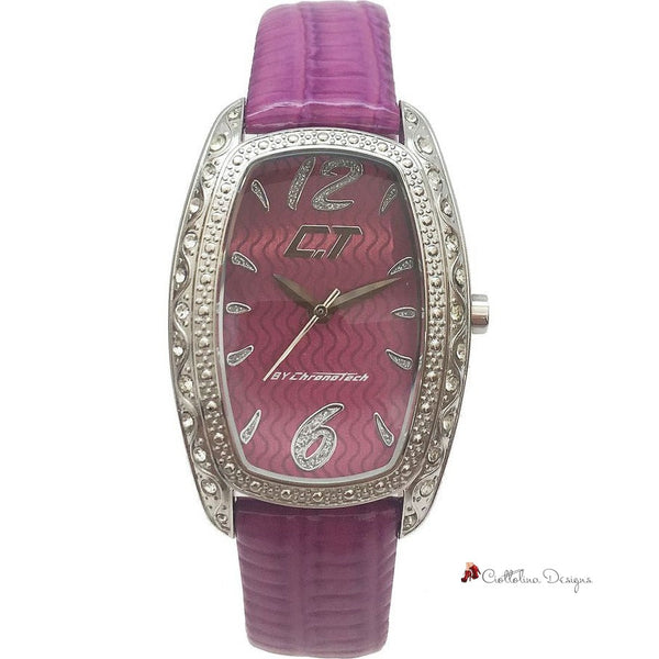 Purple Leather Watch