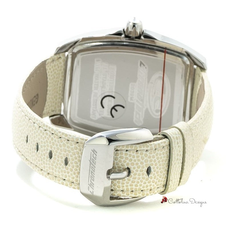 White Leather Watch