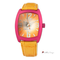 Orange Leather Watch