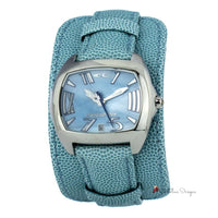 Blue Leather Watch