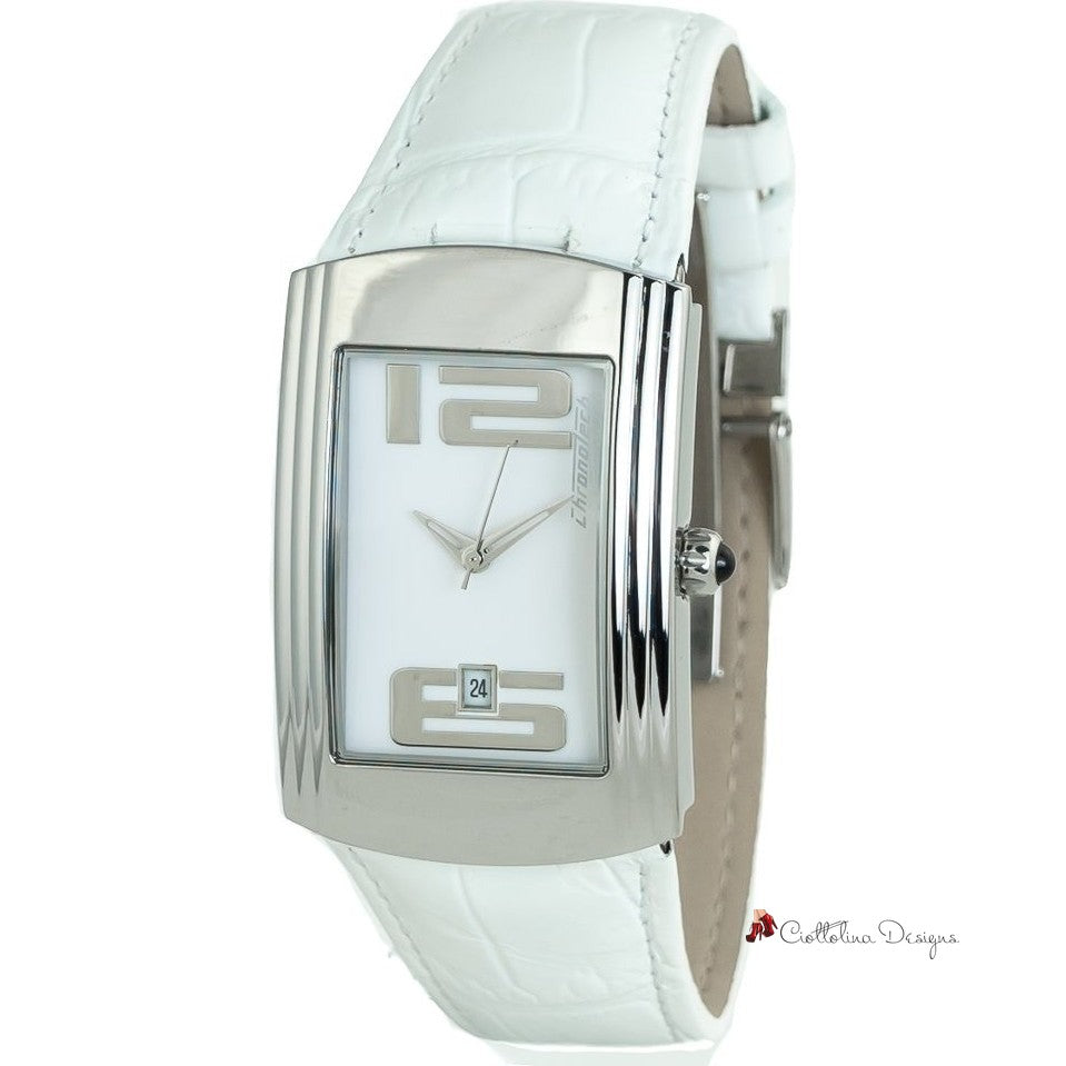 White Leather Watch