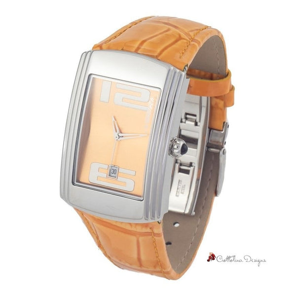 Orange Leather Watch