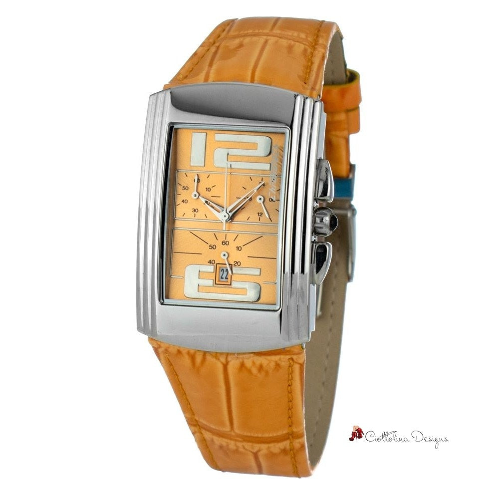 Orange Leather Watch