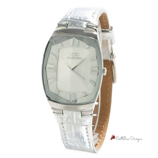 Silver Leather Watch