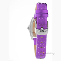 Purple Leather Watch