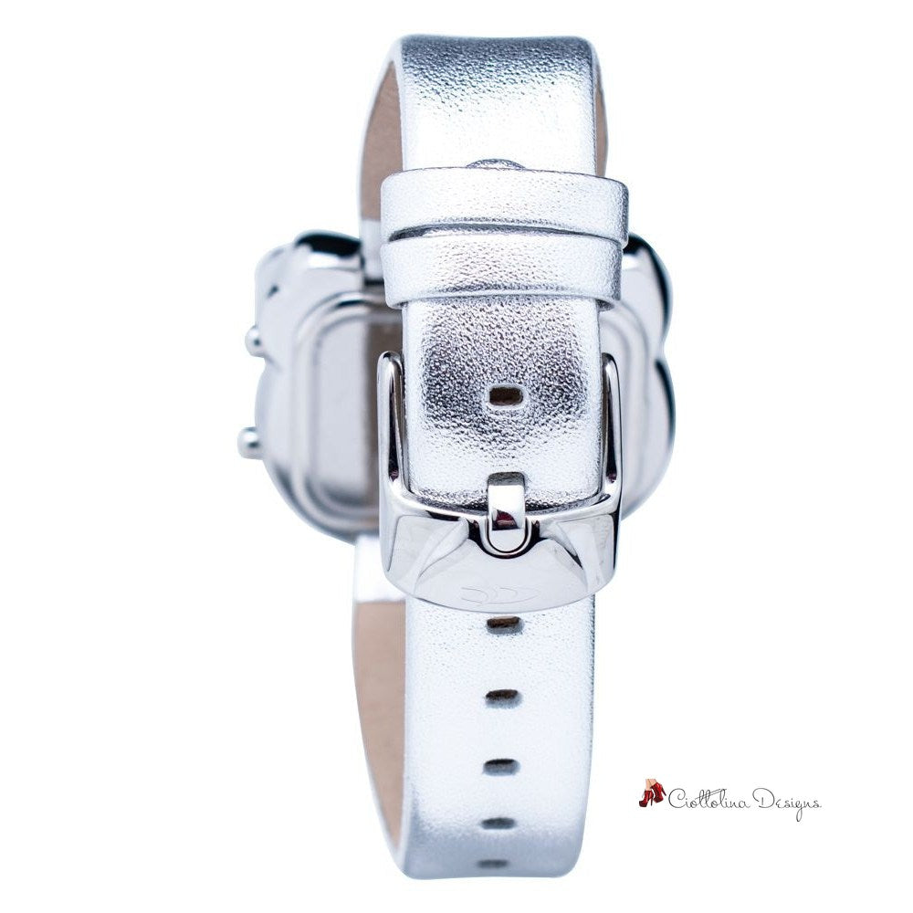 Silver Leather Watch