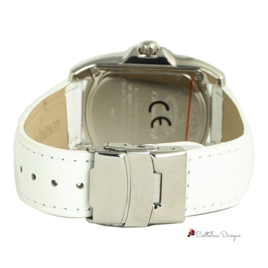 White Leather Watch