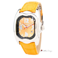 Orange Leather Watch