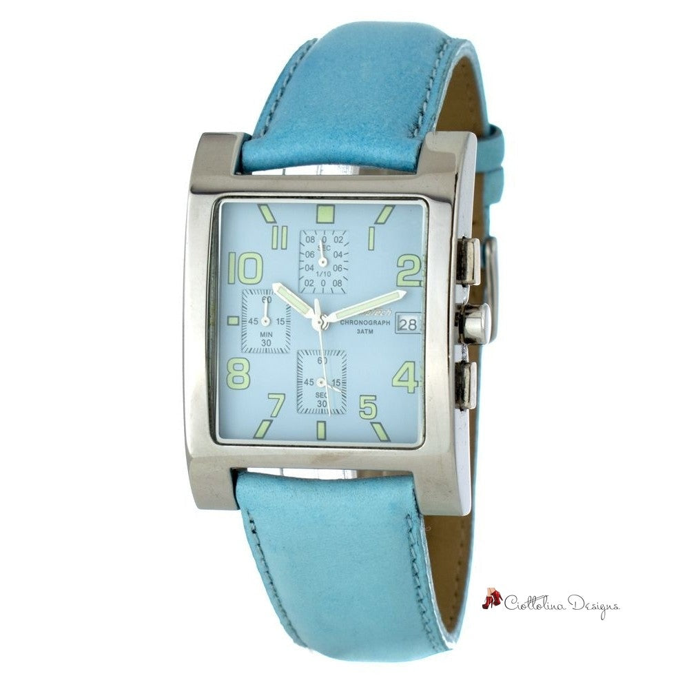 Blue Leather Watch