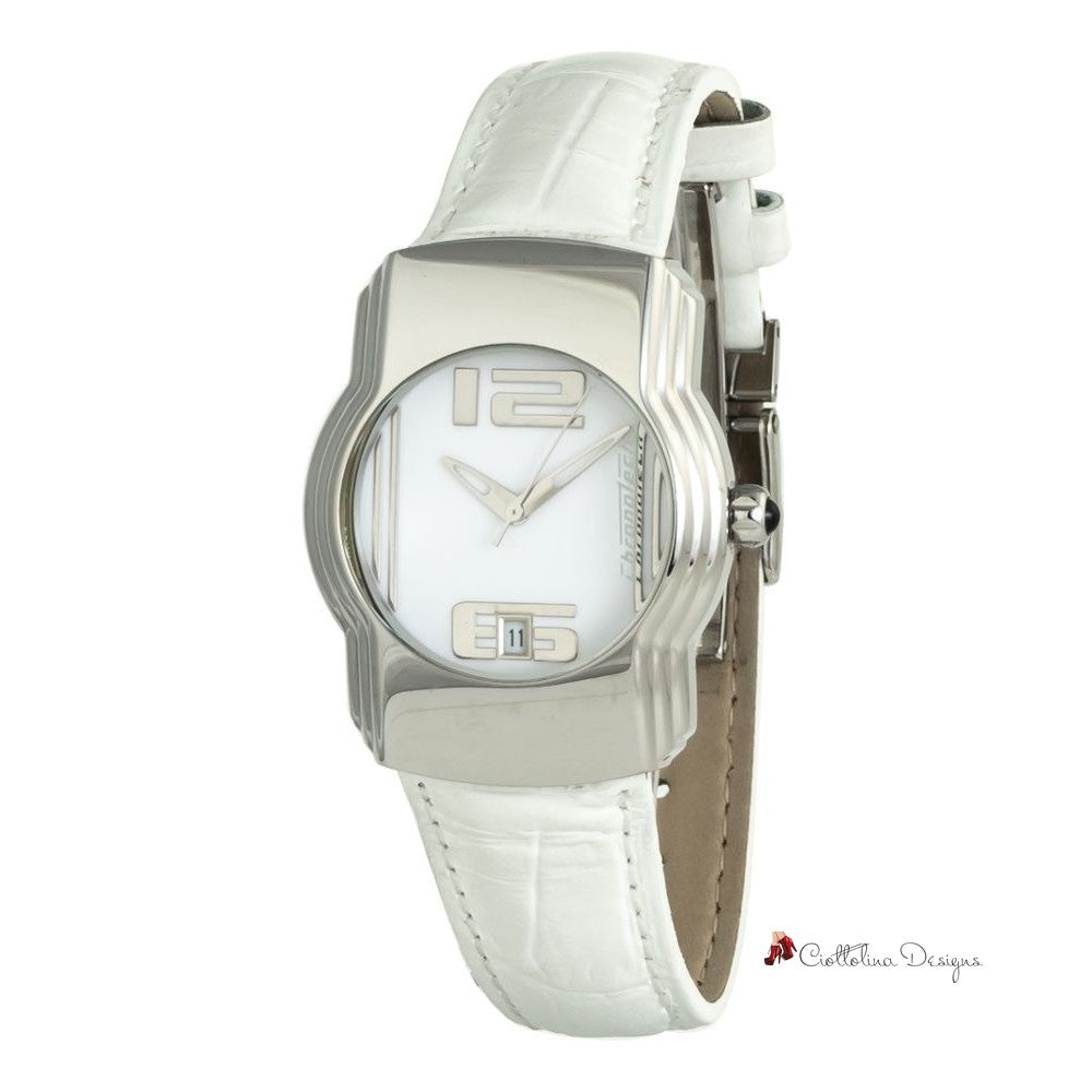 White Leather Watch