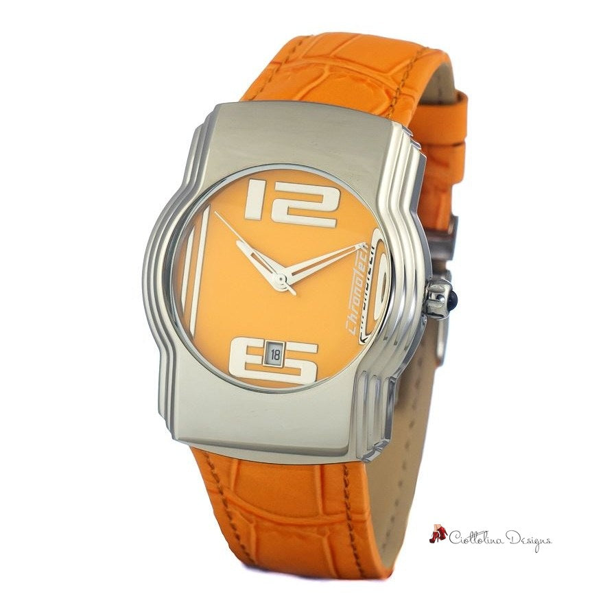 Orange Leather Watch