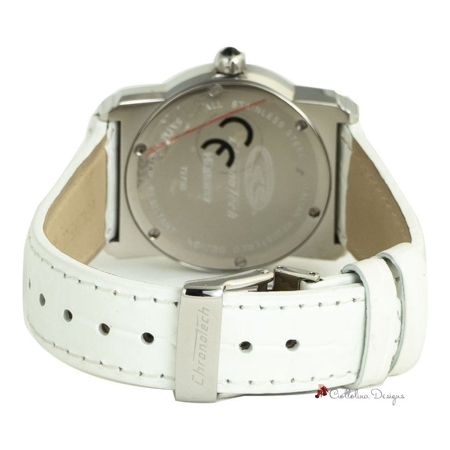 White Leather Watch