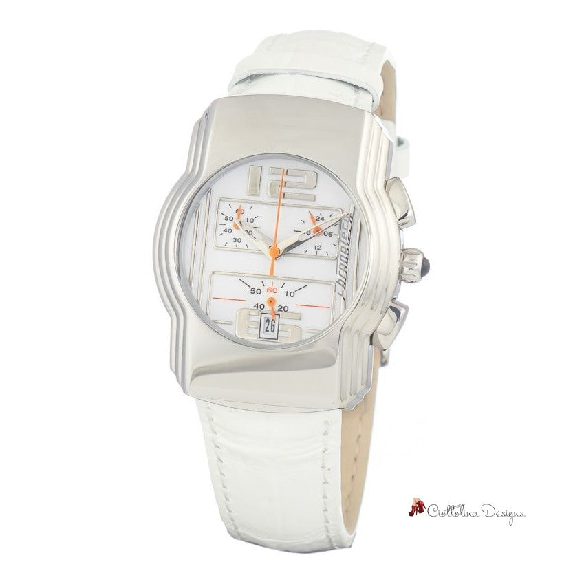 White Leather Watch