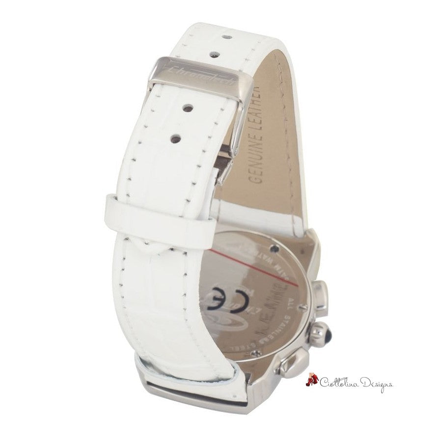 White Leather Watch