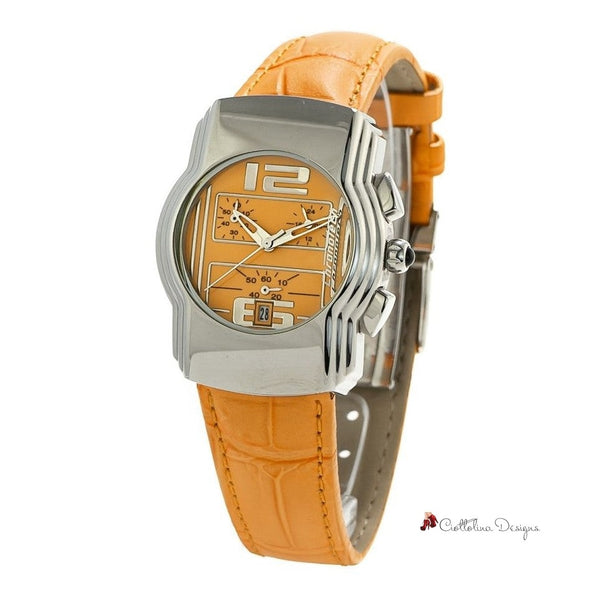 Orange Leather Watch