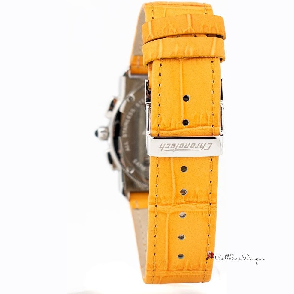 Orange Leather Watch