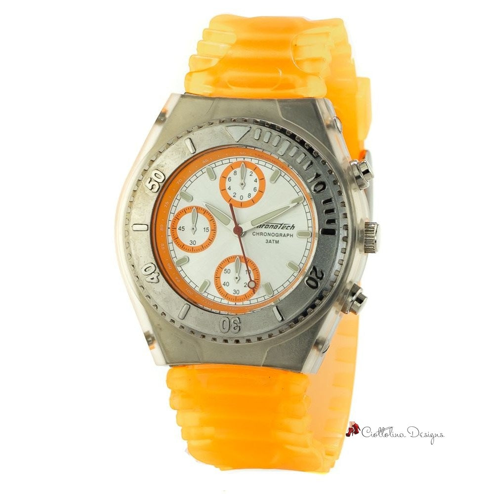 Orange Rubber Watch