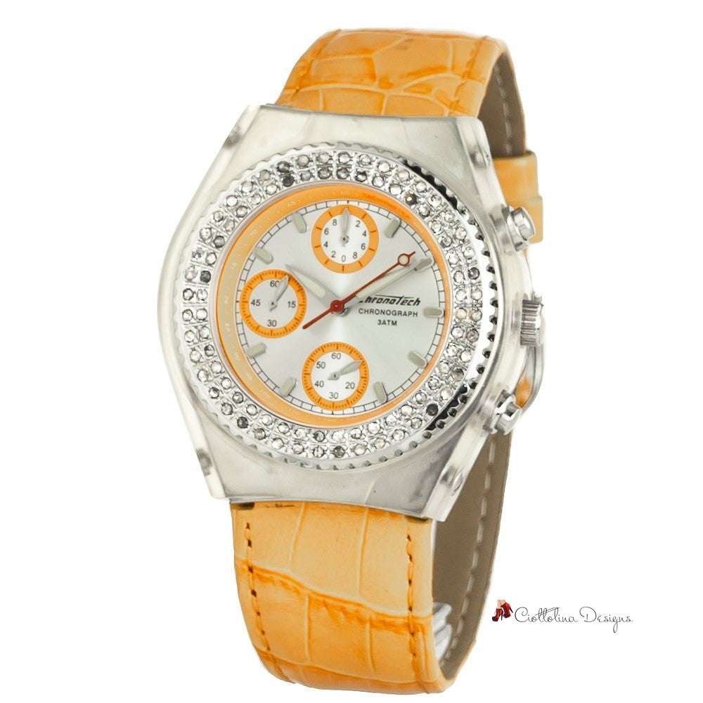 Orange Leather Watch