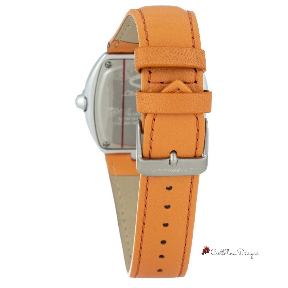 Orange Leather Watch