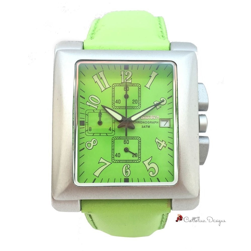 Green Leather Watch