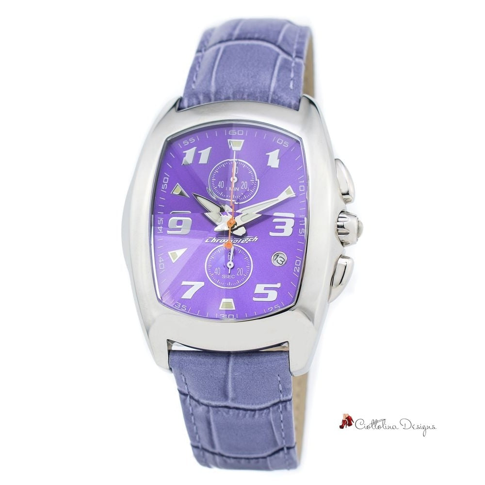 Purple Leather Watch